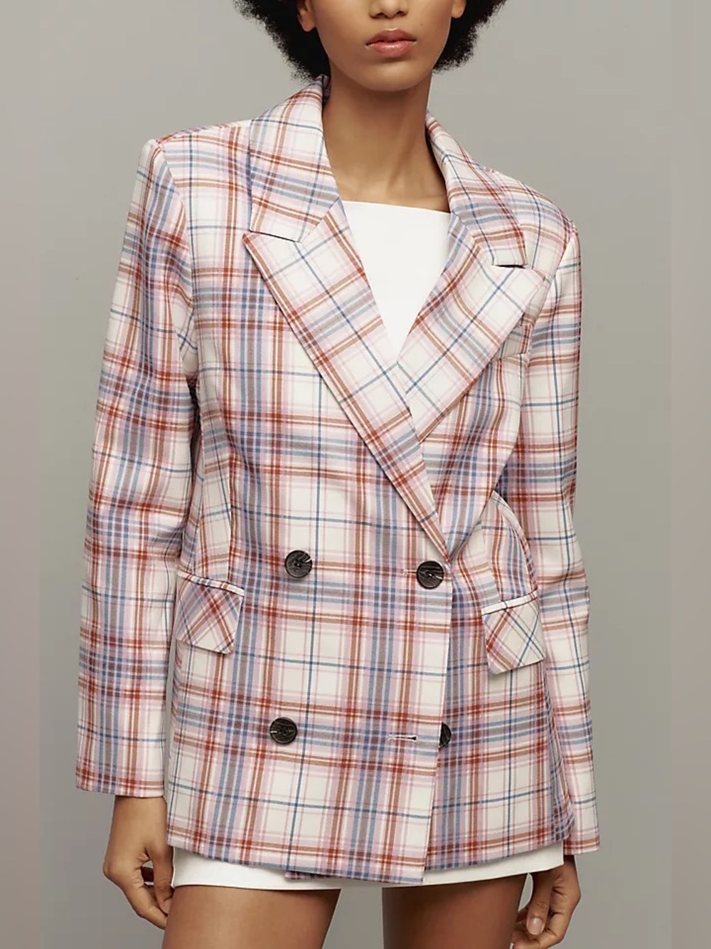 Anthropologie Avec Les Filles Plaid Blazer (Price Firm)